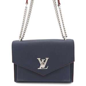 Louis Vuitton Shoulder Bag Soft Calf Leather MyLockme Navy Blue